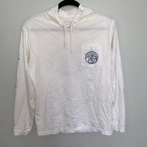Vineyard Vines White Hooded Pullover Pocket